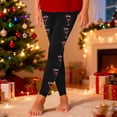 thumbnail image 2 of Toddler Girl Pants Fashion Print Tapered Athletic Jogger Pants Stretchable Long Leggings Size 3-4T ,Black, 2 of 5