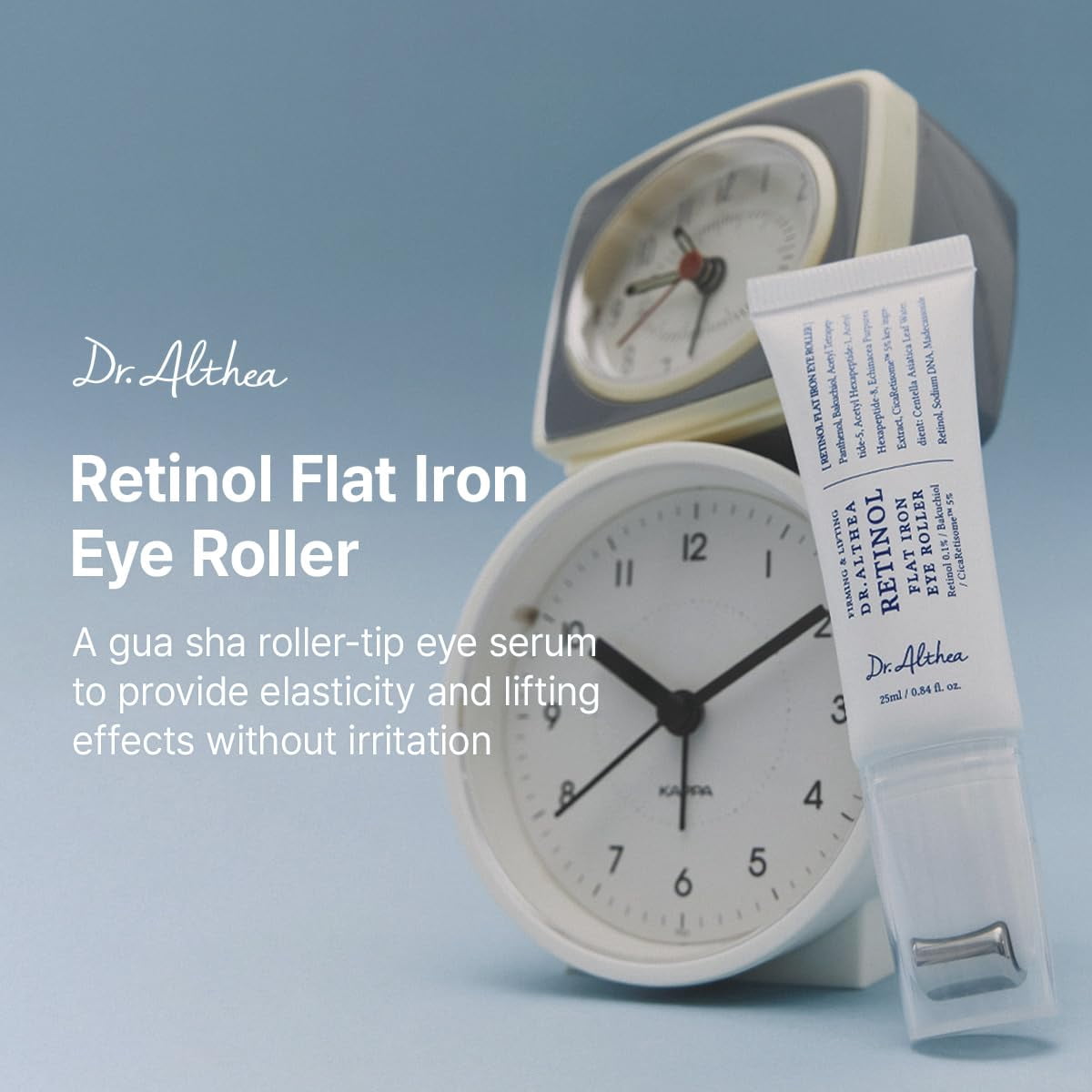 Dr. Althea Retinol Eye Roller Serum with Built-In Massage Applicator, Hydrating Eye Care with Retinol, Bakuchiol & Centella, Vegan Korean Skincare, 0.84 fl oz