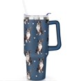 thumbnail image 2 of Cute Canine Design 40oz Water Bottle - BPA Free Dog Lovers Tumbler with Handle & Straw - Gift for Women Coffee Mug, 2 of 7