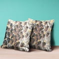 thumbnail image 4 of Tulip Bouquet Indoor/Outdoor Pillow in Orange Green Yellow 18x18, 4 of 5
