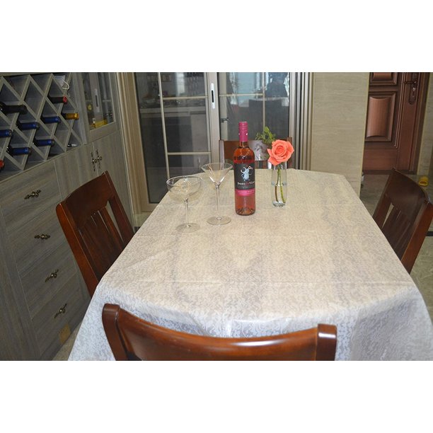 Ease Live 1 Pack Premium Disposable Pe Plastic Tablecloth For Party Children S Day Rectangle Table Cover Large Size Thicken 72 Inch X White Com Ease Live 1 Pack Premium Disposable Pe, What Size Tablecloth For A 72 Inch Rectangle Table