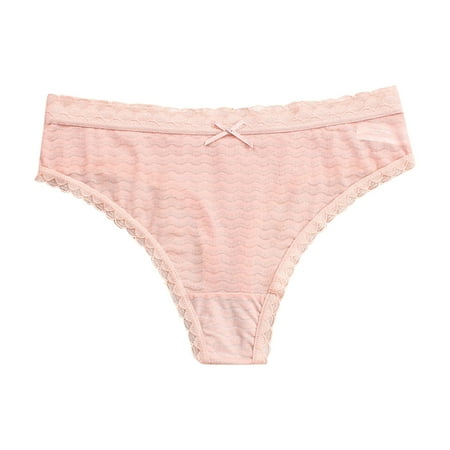 

Pimfylm Bikini Thongs Womens Underwear Cotton High Waisted Full Briefs Breathable Comfy Soft Panties Postpartum Pink Large
