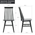 thumbnail image 6 of Duhome Elegant Lifestyle Dining Chairs Set of 2, Wood Dining Room Chairs Slat Spindle Back Kitchen Room Chair Windsor Chairs, Black, 6 of 9