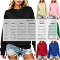 thumbnail image 7 of Women's Sweatshirt Crewneck Long Sleeve Oversized Solid Color Pullover Tops with Pockets Khaki S, 7 of 7