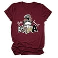 thumbnail image 1 of T-shirt à Manches Courtes Décontracté à Col Rond pour Femme Loved Mama Letters, 1 of 1