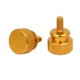 thumbnail image 2 of Tornillos de pulgar estriados totalmente roscados para caja de computadora PC, tono dorado M3.5x7mm 4 piezas, 2 of 3