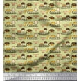 thumbnail image 1 of Soimoi Silk Fabric Sleigh,Bread & Hot Dog Food Decor Fabric Printed Yard 42 Inch Wide, 1 of 1