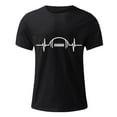 thumbnail image 4 of Camisetas para hombre, informales, suaves y cómodas, de algodón con estampado pequeño, cuello redondo y mangas cortas., 4 of 5