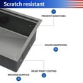 thumbnail image 4 of Undermount Single Bowl Stainless Steel Kitchen Sink with Workstation, 4 of 5