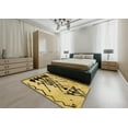 thumbnail image 4 of Ahgly Company Indoor Rectangle Abstract Saffron Yellow Abstract Area Rugs, 7' x 10', 4 of 6