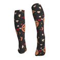 thumbnail image 2 of Bixox Pizzas Mushrooms Print Compression Socks,Compression Socks Women & Men Circulation for Medical,Running,Athletic, 2 of 7