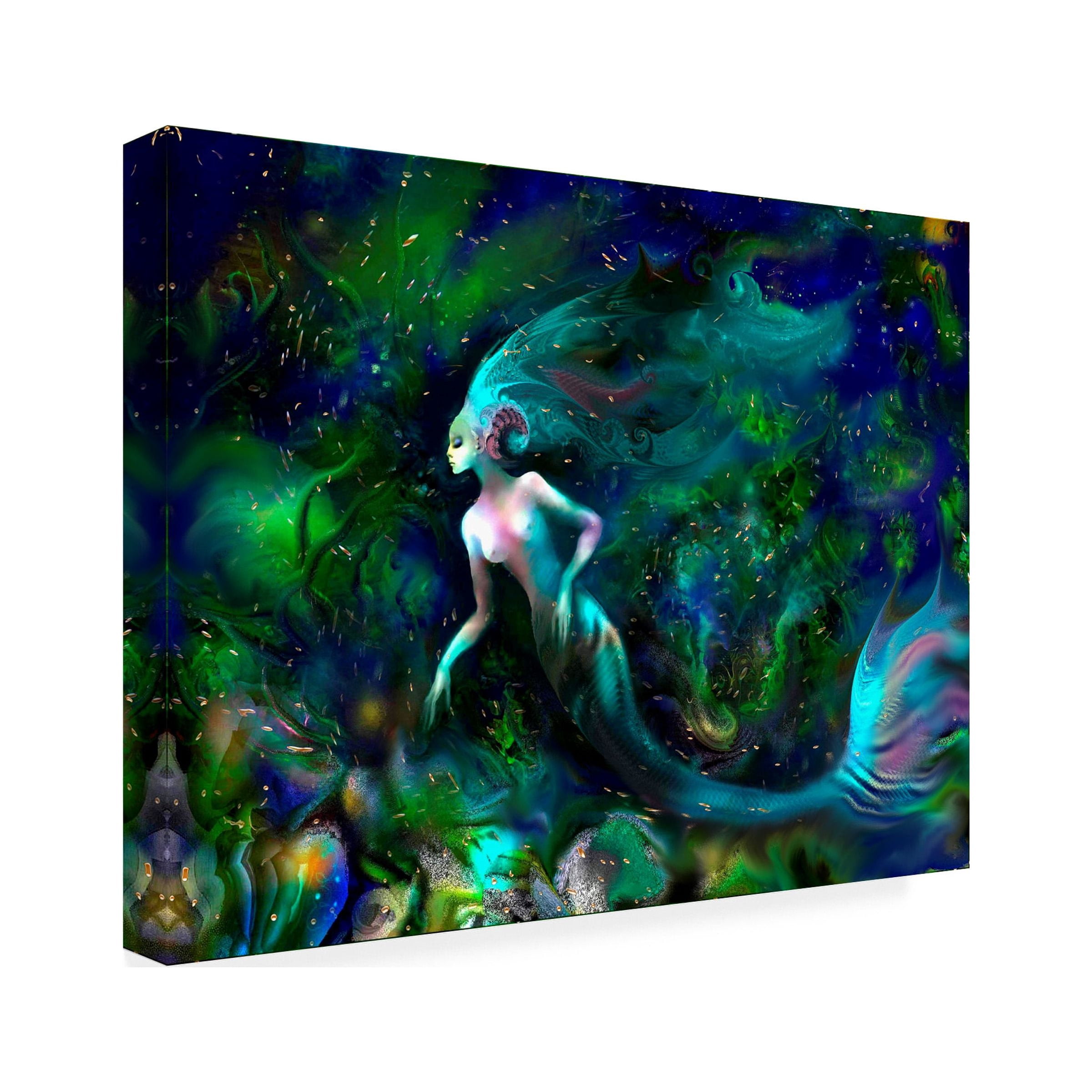 Natalia Rudzina 'Mermaid Emerald' Canvas Art