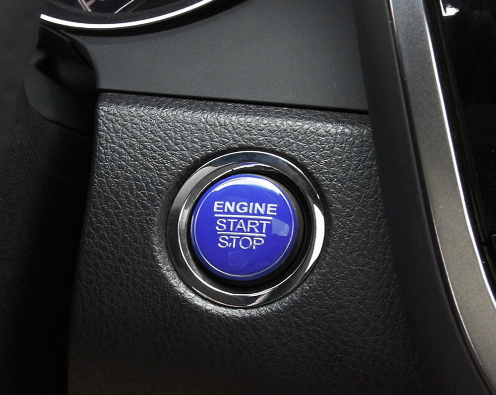 Gloss Blue Keyless Engine Push Start Button Cover For Toyota Camry Tacoma Prius Avalon Mirai etc w//Push Start Engine On//Off Feature 1 iJDMTOY