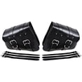 thumbnail image 4 of Astra Depot 1 Pair Black PU Leather Solo Side Swing Arm Saddle Bag for Harley Sportster XL 883 1200, 4 of 4