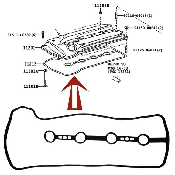 Valve Cover Gasket Fit TOYOTA CAMRY 2002 - 2009 2.4L 2AZFE