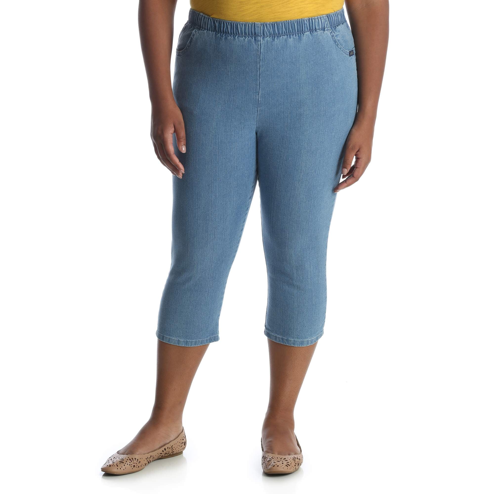 women's pull on stretch capris
