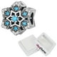 thumbnail image 2 of Charm invierno joyeria XmasSnowflake01 4Pzas Plata S925 Chapa Separador Fijo Copo de Nieve Plata/Azul Caja Blanca 4x4cm., 2 of 4