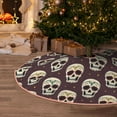 thumbnail image 5 of Rateoe funny Skull star Pattern Christmas Tree Skirt with Ties , Christmas Tree Decorations, Farmhouse Christmas Decor Xmas Holiday Decorations-30", 5 of 6
