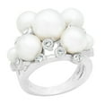 thumbnail image 3 of Elegant Glass Pearl Cluster Ring with Austrian Crystal Accents - Size 7 Jewelry Ring, 3 of 7