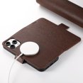 thumbnail image 3 of Wallet Case for iPhone 16 Pro, [Compatible with Magsafe] PU Leather Wallet Case with Card Slots&Magnetic Clasp [Flip Fold Kickstand] Shockproof Anti-fall Rugged Phone Case,Brown, 3 of 10