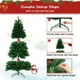 thumbnail image 3 of Soilhill 5ft Artificial Christmas Tree, Premium Hinged Spruce Christmas Trees Easy Assembly with Metal Foldable Stand, Fluffy Holiday Xmas Tree for Home Party Decoration (5Ft), 3 of 7