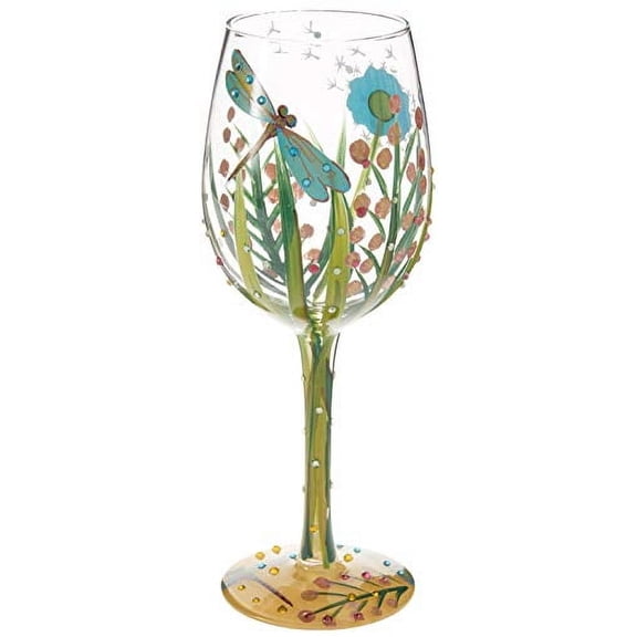 Enesco Lolita Dragonfly Wine Glass, 9in H
