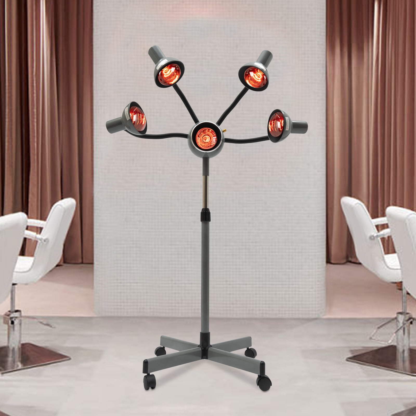 5-Head Infrared Light Heat Therapy Red Lamp Salon Hair Perming Dyeing SteamerSPA