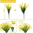 thumbnail image 2 of Morttic 20 Bundles Calla Lily Artificial Flower Plants Outdoor Decoration, UV Resistant Faux Fake Plants Plastic Spring Flower Indoor Outside Hanging Planter Home Kitchen Garden Porch Decor (Yellow), 2 of 11