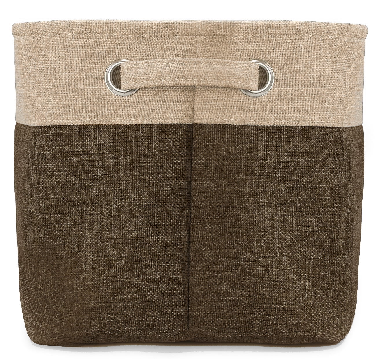 Sorbus Twill Storage Large Rectangular Fabric Collapsible Basket Organizer with Carry Handles, Multiple Colors, Set of 3