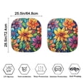 thumbnail image 3 of Binienty Colorful Floral Car Windshield Sun Shade Front Windshield Shade for Sun 2-Piece Foldable Car Windshield Sun Shade Automotive Front Window Sunshade Protector, 3 of 6