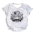 thumbnail image 2 of Womens Short Sleeve Shirts Casual Graphic Print T Shirt Crew Neck Tee Spring Outfits Summer Tops M, 2 of 3
