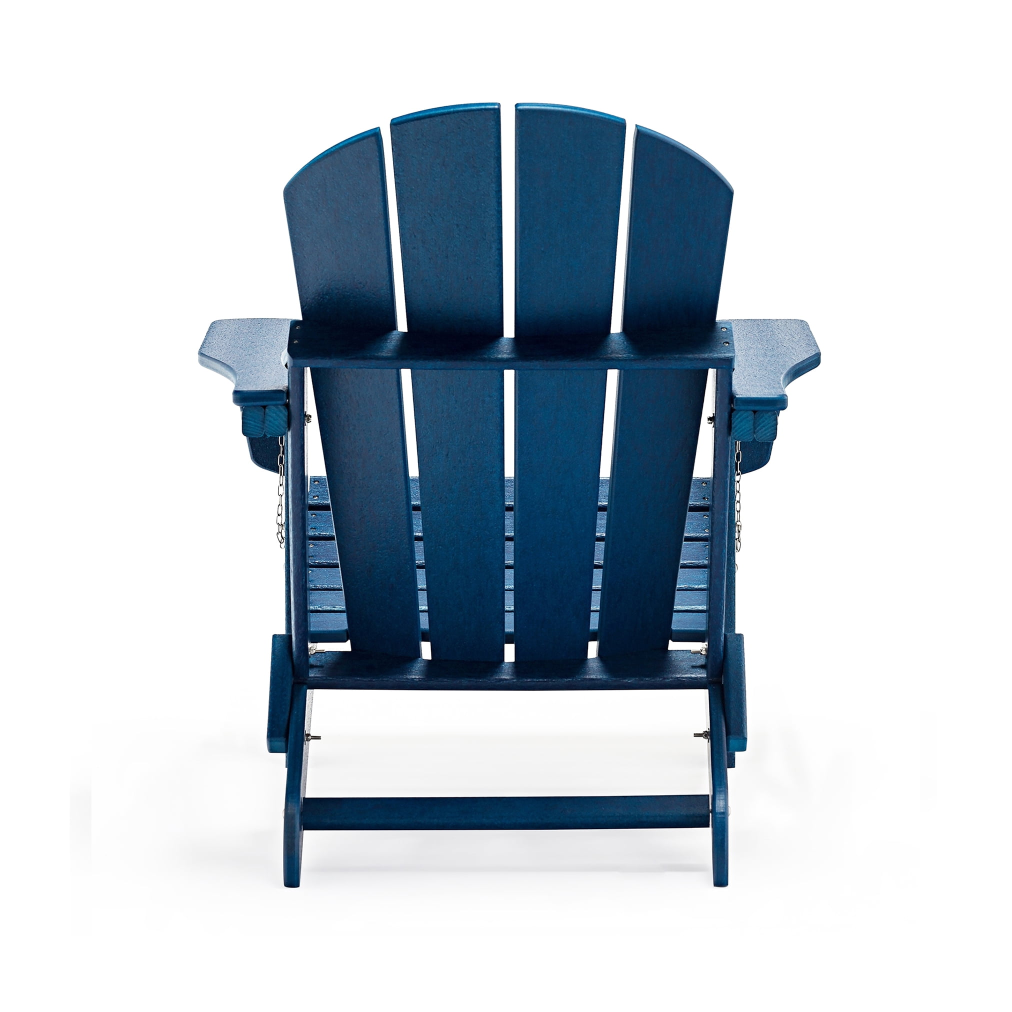 PORCHSIDE Outdoor Folding Adirondack Chair (Set of 2) for Garden Patio, Navy Blue