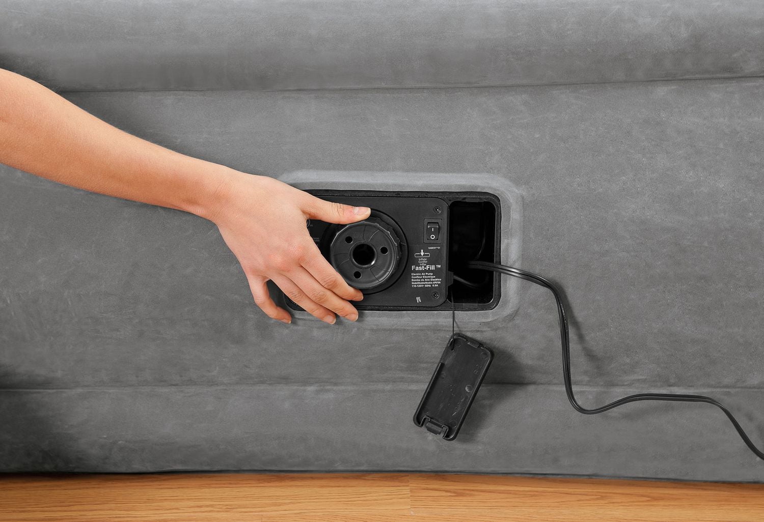 INTEX Dura-Beam® Comfort-Plush Mid-Rise Air Mattress with Built-in Pump, 13in. Full