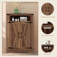 thumbnail image 5 of Bathroom Corner Storage Cabinet,Farmhouse Floor Corner Cabinet with Barn Door and Adjustable Shelf for Kitchen Living Room, 5 of 8