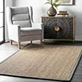 thumbnail image 2 of nuLOOM Elijah Natural Seagrass Farmhouse Area Rug, 3' x 5', Dark Grey, 2 of 4