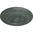 thumbnail image 3 of Ekena Millwork 25 7/8"OD x 2 1/4"P Nestor Ceiling Medallion (Fits Canopies up to 5"), Hand-Painted Athenian Green Crackle, 3 of 6