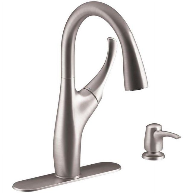Kohler R72511-SD-VS 3.31 in. Vibrant Stainless Steel Mazz Pull-Down Kitchen Faucet Kit
