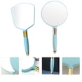 thumbnail image 3 of 2pcs Portable Handheld Makeup Mirror Unique Square Round Shape Makeup Mirror, 3 of 5