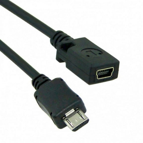 JSER Micro USB 5pin Male to Mini USB 5Pin Female Data Charge Cable 10cm
