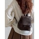 thumbnail image 4 of Mochila pequeña retro marrón ENTASSER bolso de hombro sencillo artístico primavera verano, 4 of 5
