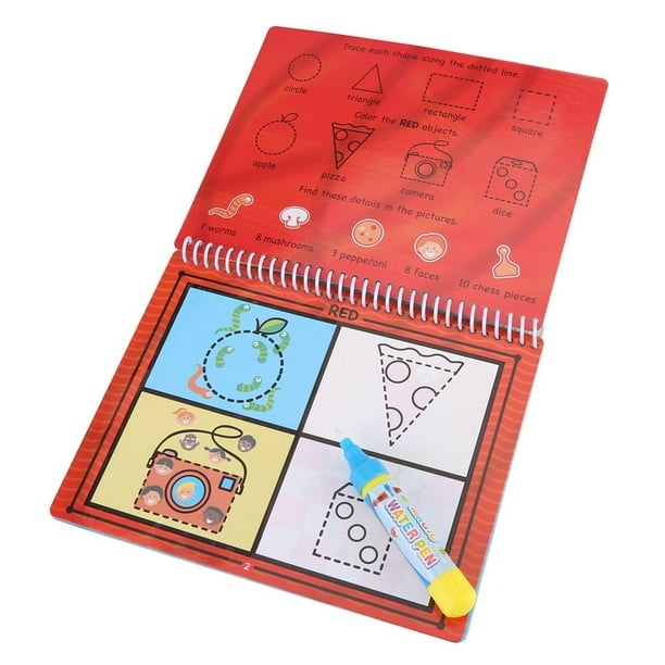 Download WALFRONT Portable Children Magic Coloring Painting Book with Water Drawing Pen Kids Early Learn ...