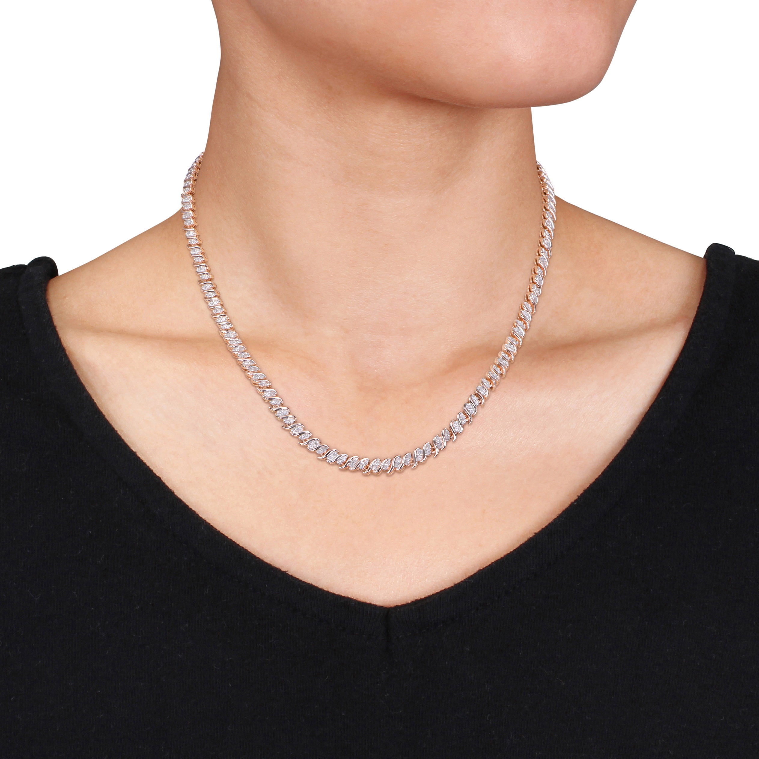 Everly Women's Diamond Sterling Silver Tennis Necklace