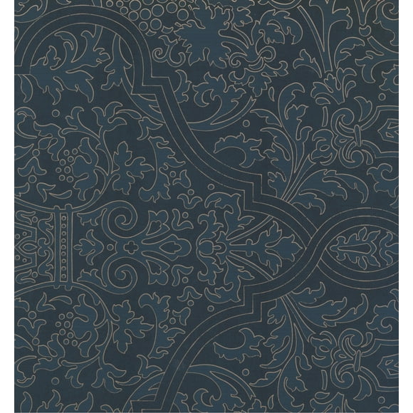 CL2_PAISLEY - Traditional Color Blue Wallpaper Roll