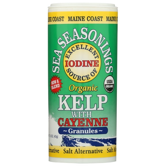 Maine Coast Organic Sea Seasonings Kelp Granules with Cayenne, 1.5 oz
