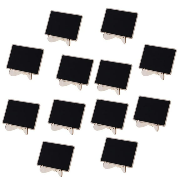 12pcs Sostenedor de Mensaje de Asiento y Nombre de con Mini Pizarra Accesorio Decorativo de de Yuyangstore Pizarra de madera