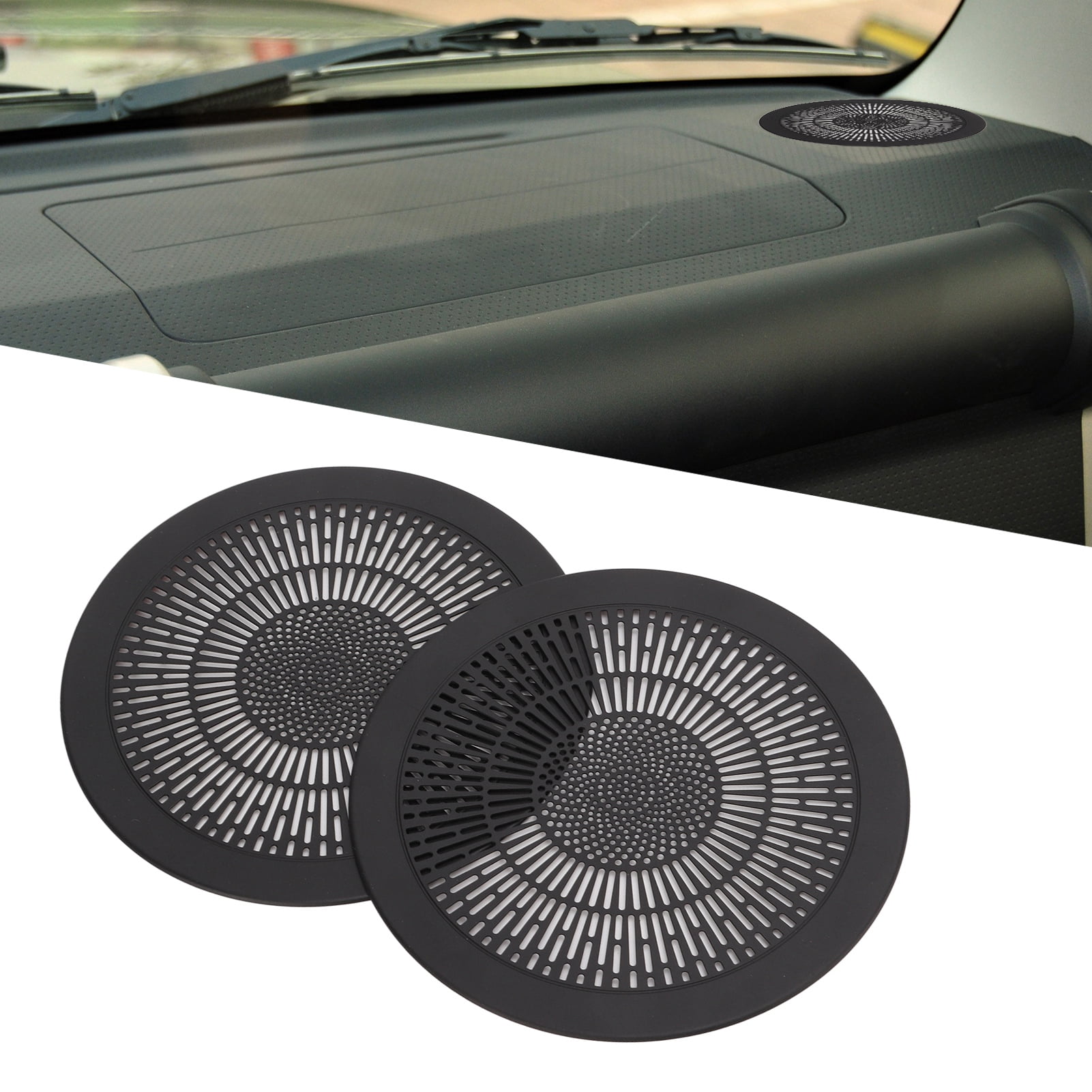 Speaker Mesh Guard Cover, High Strength Replacement Speaker Grill Cover Black  For Car
