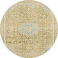 thumbnail image 1 of Ahgly Company Machine Washable Indoor Round Abstract Metallic Gold Area Rugs, 6' Round, 1 of 7