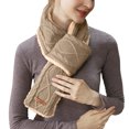thumbnail image 1 of Red Winter Scarf Set Women's Scarves with Sleeves Heating Scarf Electric Heated Spine Neck Protector Intelligent Heating Anti Cold Warmth Rechargeable, 1 of 7