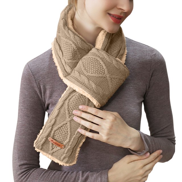 Red Winter Scarf Set Women's Scarves with Sleeves Heating Scarf Electric Heated Spine Neck Protector Intelligent Heating Anti Cold Warmth Rechargeable