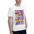 thumbnail image 2 of Bingfone The Garden Tricolor Pansy Flower Men'S Loose Fit Short-Sleeve Pocket T-Shirt, 2 of 7